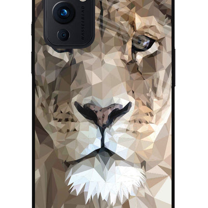 Lion Art Oneplus 9 Glass Case