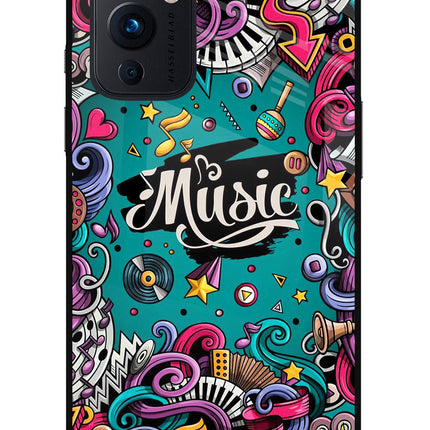Music Graffiti Oneplus 9 Glass Case