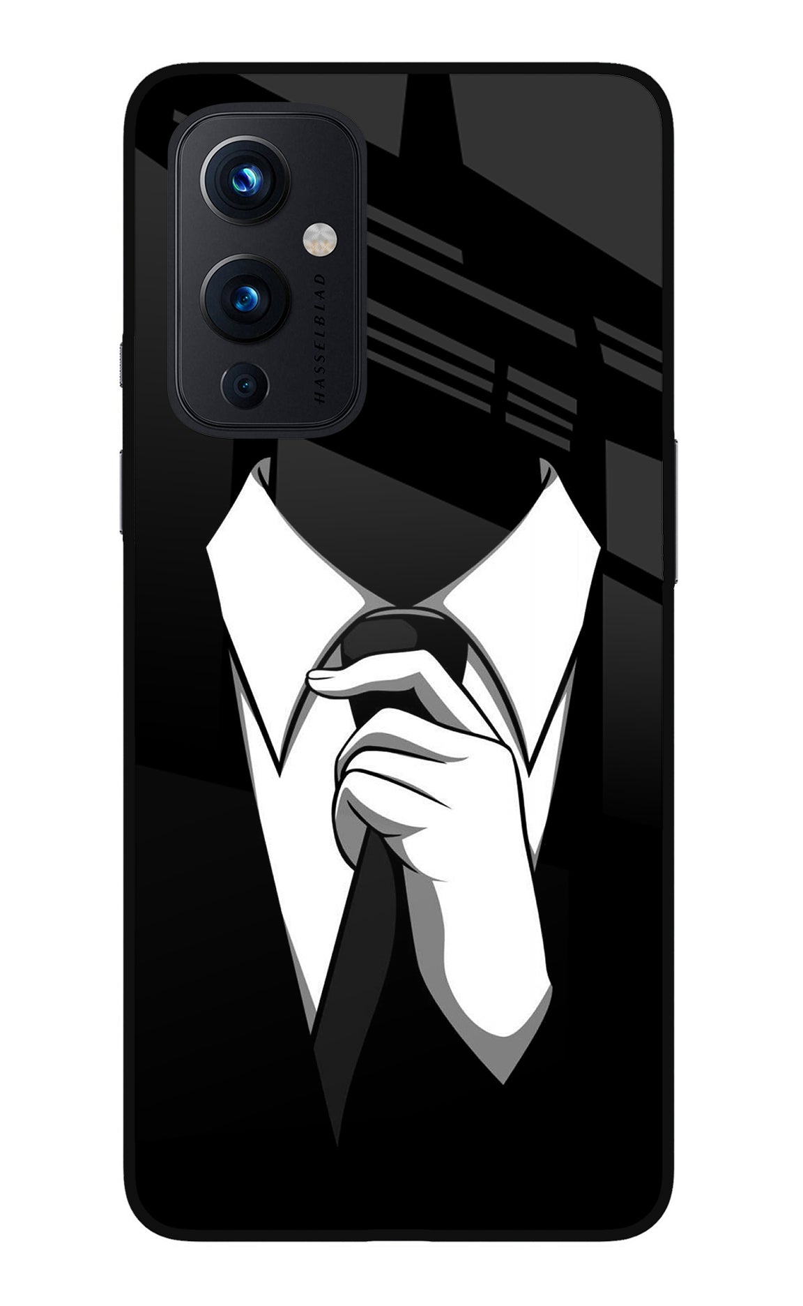 Black Tie Oneplus 9 Glass Case