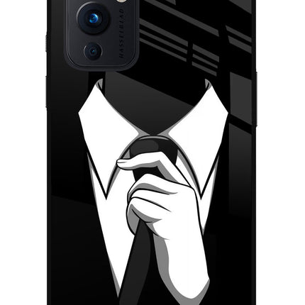 Black Tie Oneplus 9 Glass Case