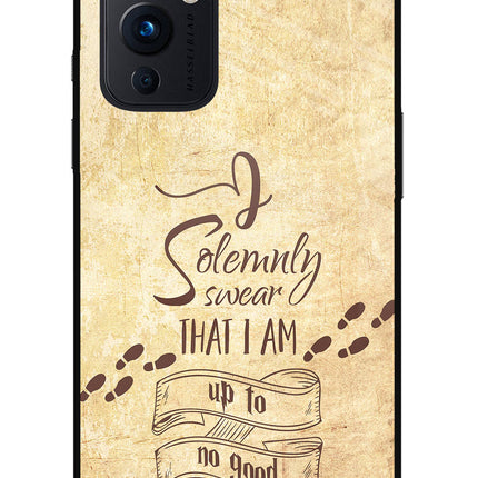 I Solemnly swear that i up to no good Oneplus 9 Glass Case Back Cover by Casekaro