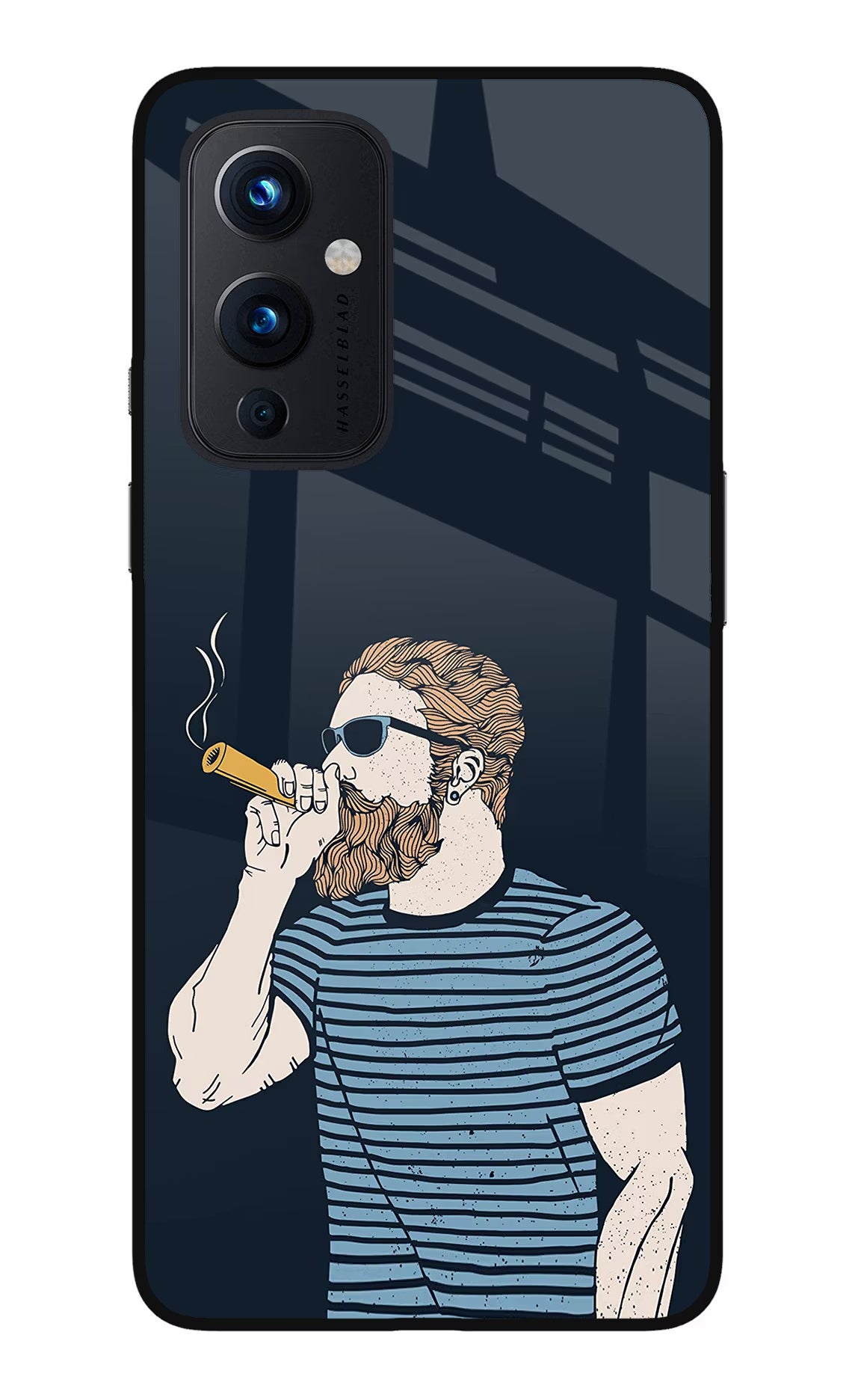 Smoking Oneplus 9 Glass Case Back Cover by Casekaro