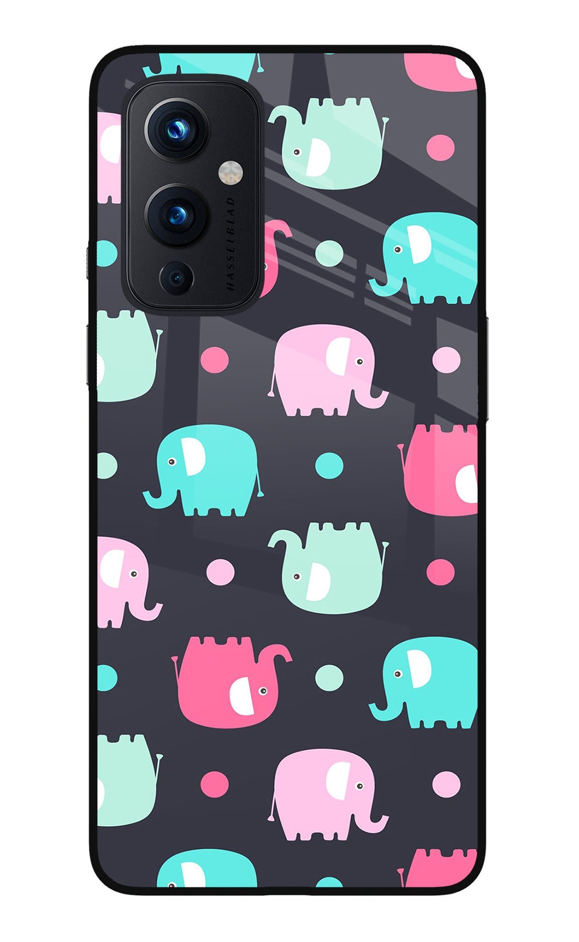 Elephants Oneplus 9 Glass Case