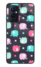 Elephants Oneplus 9 Glass Case