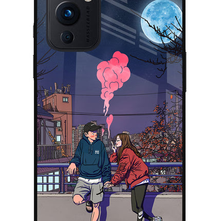 Chilling Couple Oneplus 9 Glass Case