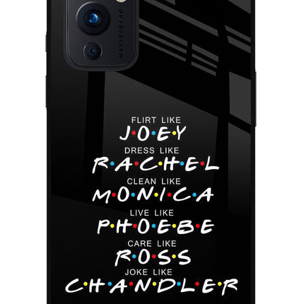 FRIENDS Character Oneplus 9 Glass Case