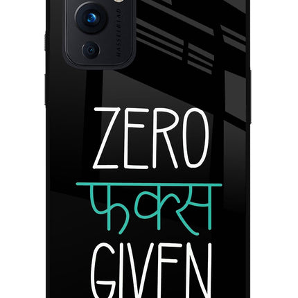 Zero Fucks Given Oneplus 9 Glass Case