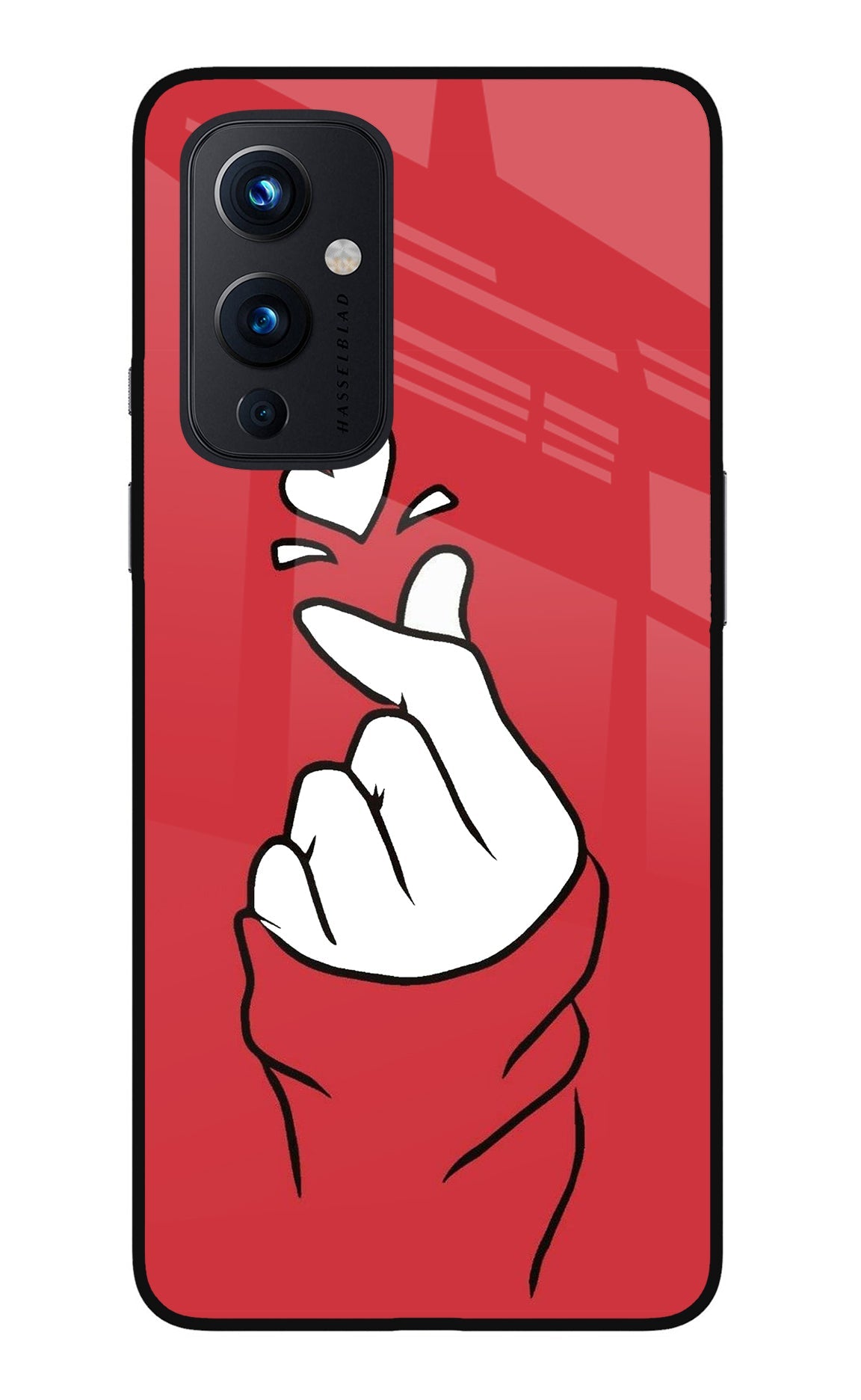 Korean Love Sign Oneplus 9 Glass Case