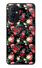 Rose Pattern Oneplus 9 Glass Case