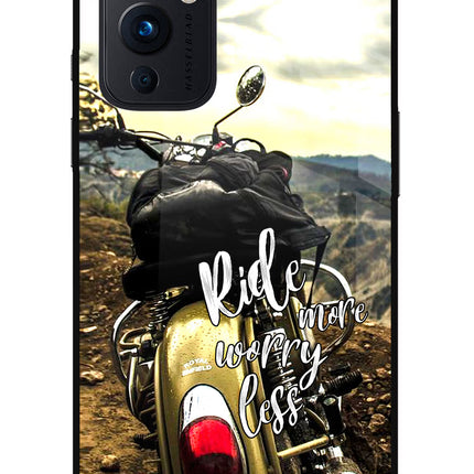 Ride More Worry Less Oneplus 9 Glass Case