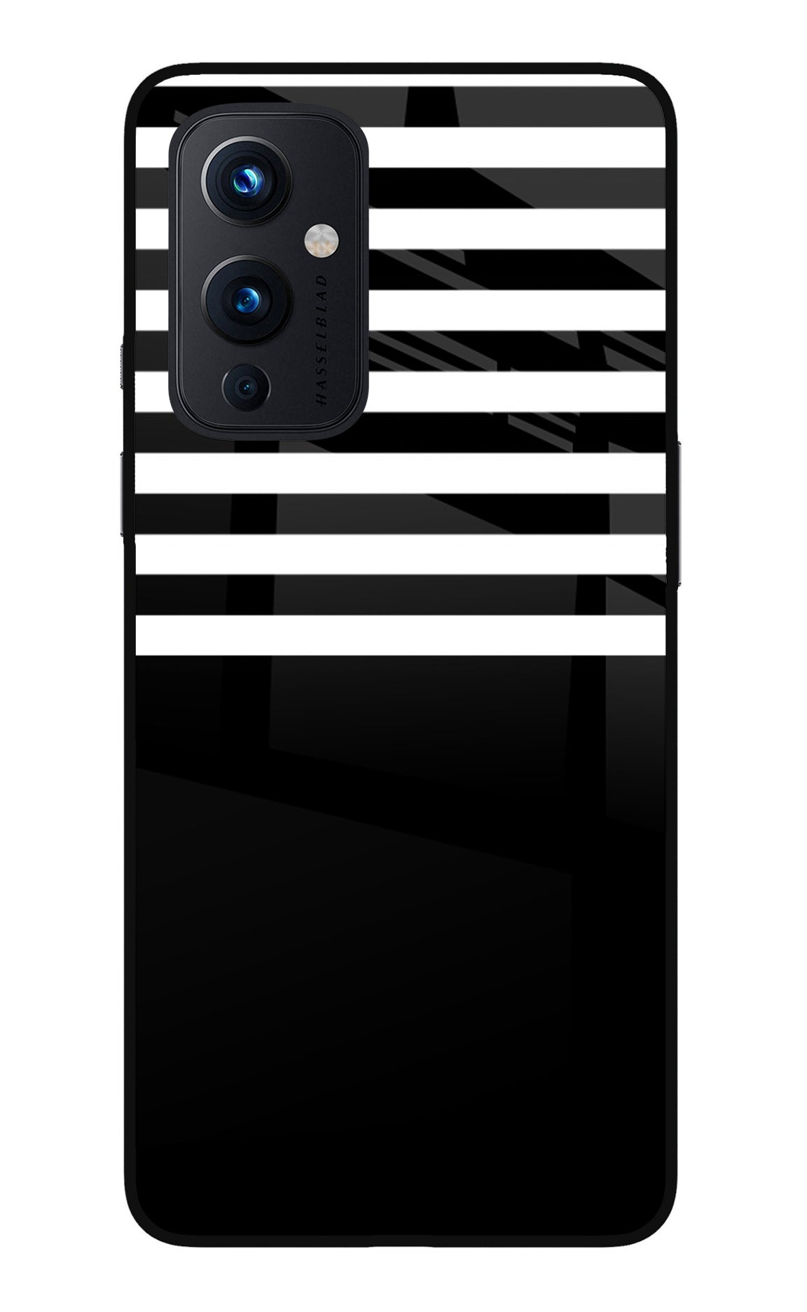 Black and White Print Oneplus 9 Glass Case