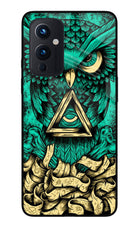Green Owl Oneplus 9 Glass Case