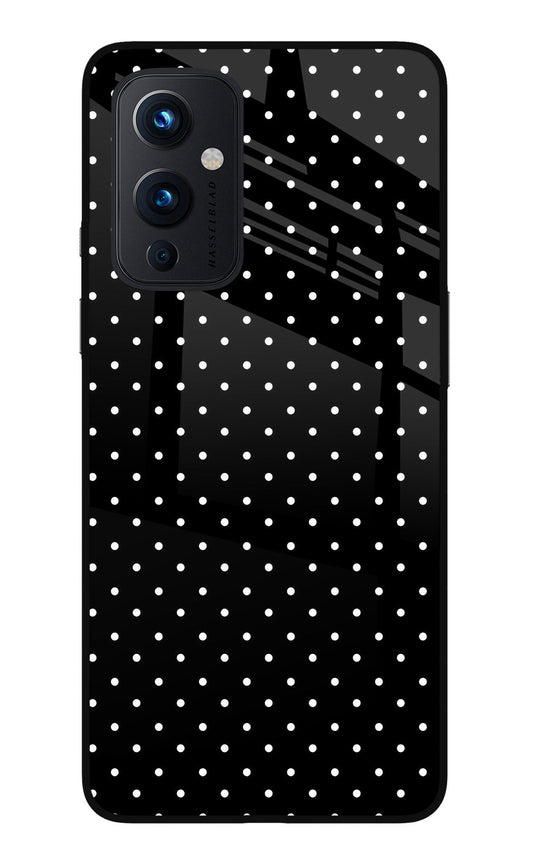 White Dots Oneplus 9 Glass Case
