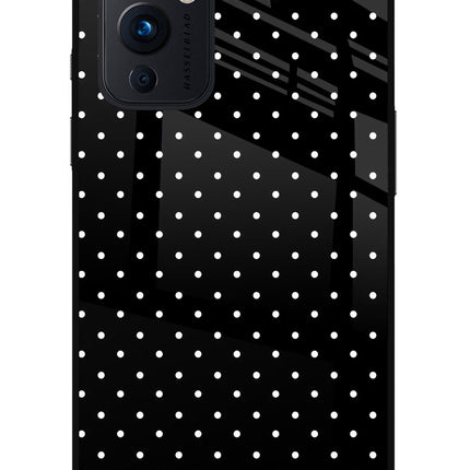 White Dots Oneplus 9 Glass Case