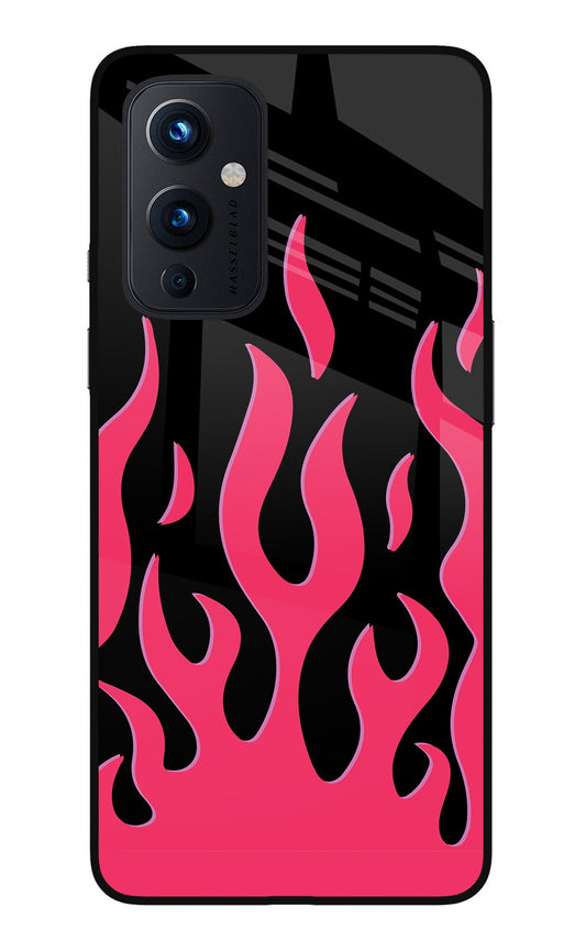 Fire Flames Oneplus 9 Glass Case