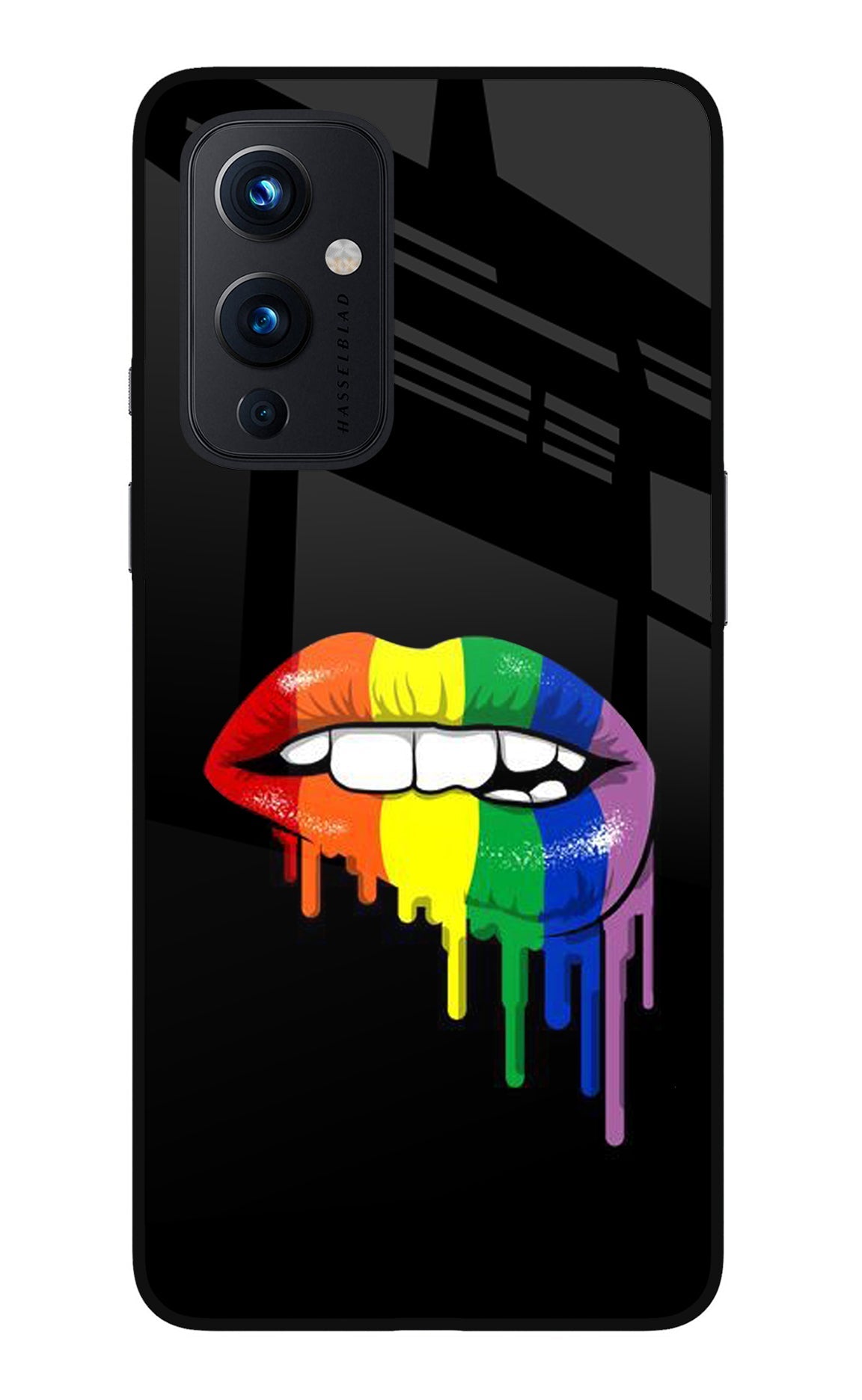 Lips Biting Oneplus 9 Glass Case