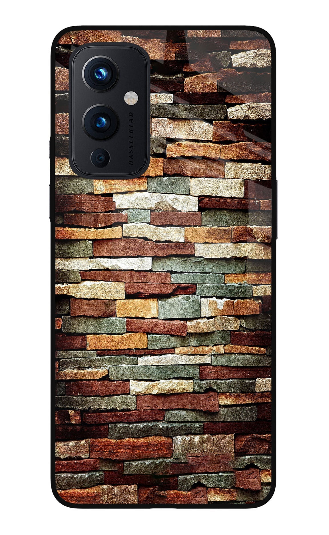 Bricks Pattern Oneplus 9 Glass Case