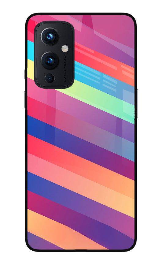 Stripes color Oneplus 9 Glass Case
