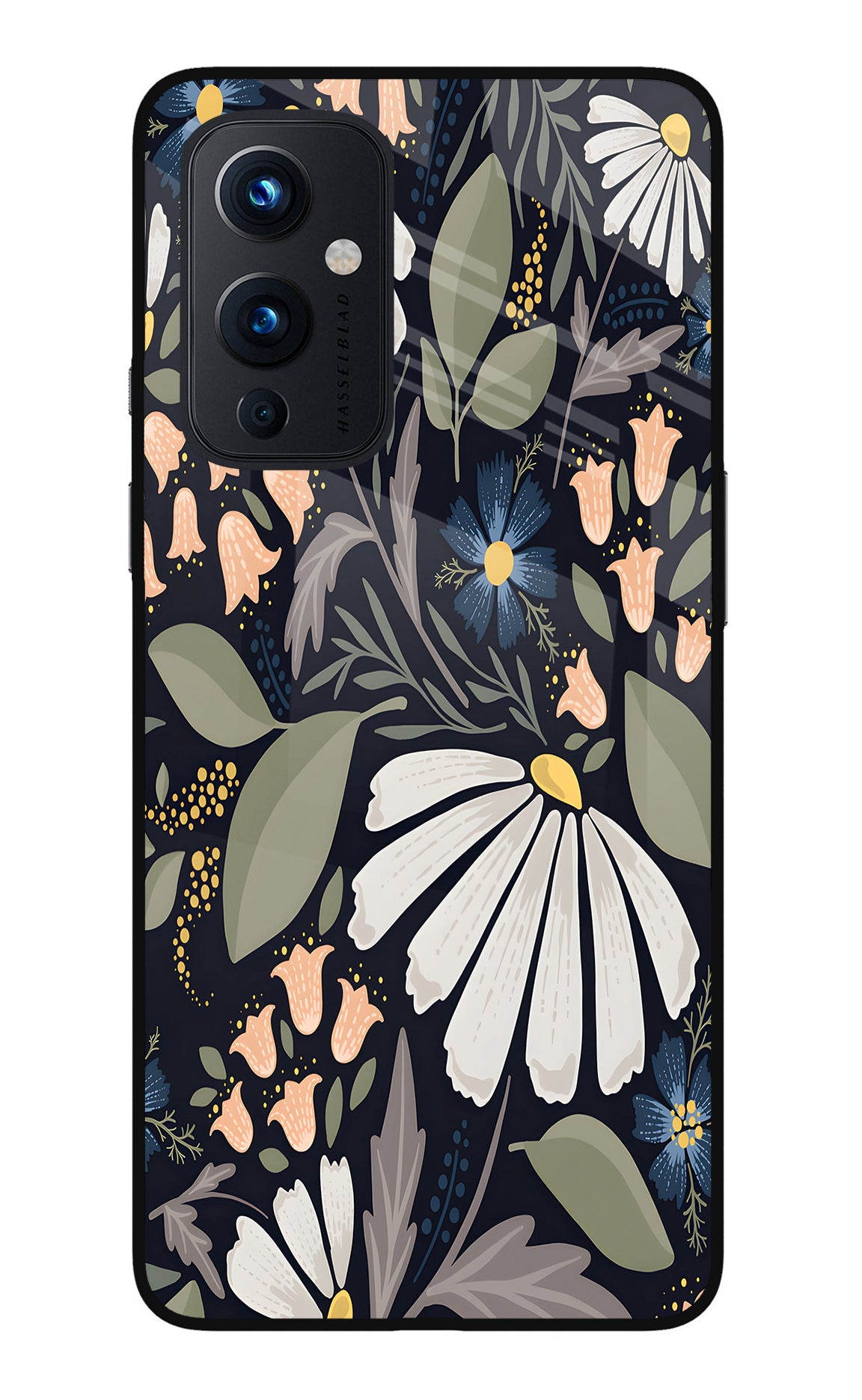 Flowers Art Oneplus 9 Glass Case