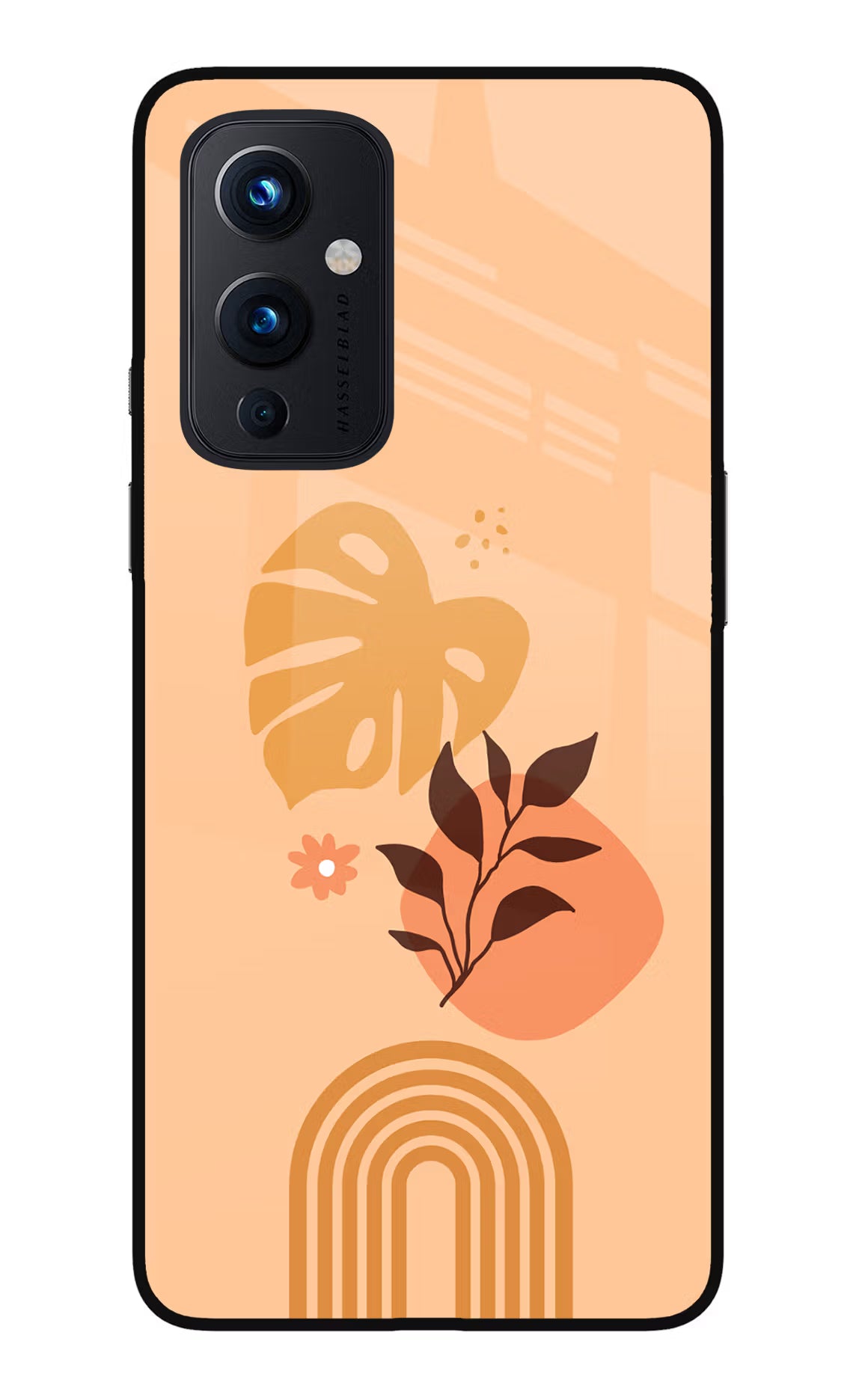 Bohemian Art Oneplus 9 Glass Case Back Cover by Casekaro