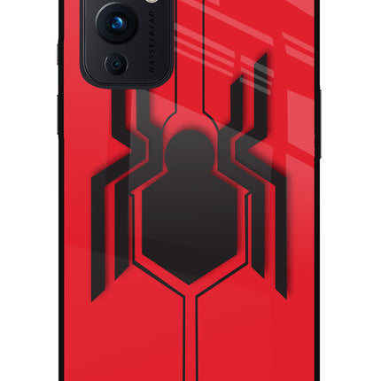 Spider Oneplus 9 Glass Case Back Cover by Casekaro