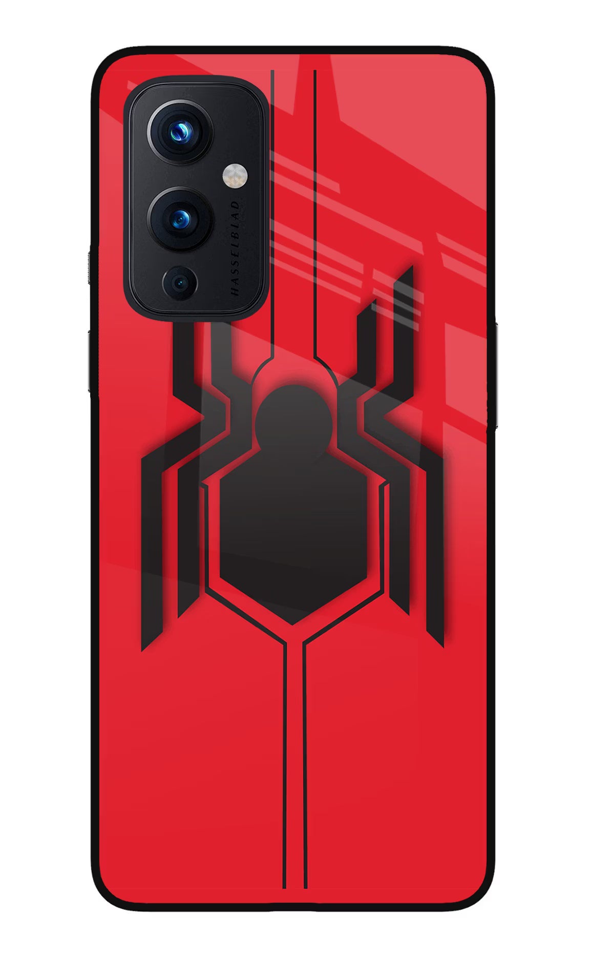 Spider Oneplus 9 Glass Case Back Cover by Casekaro