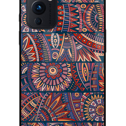 African Culture Design Oneplus 9 Glass Case Back Cover by Casekaro