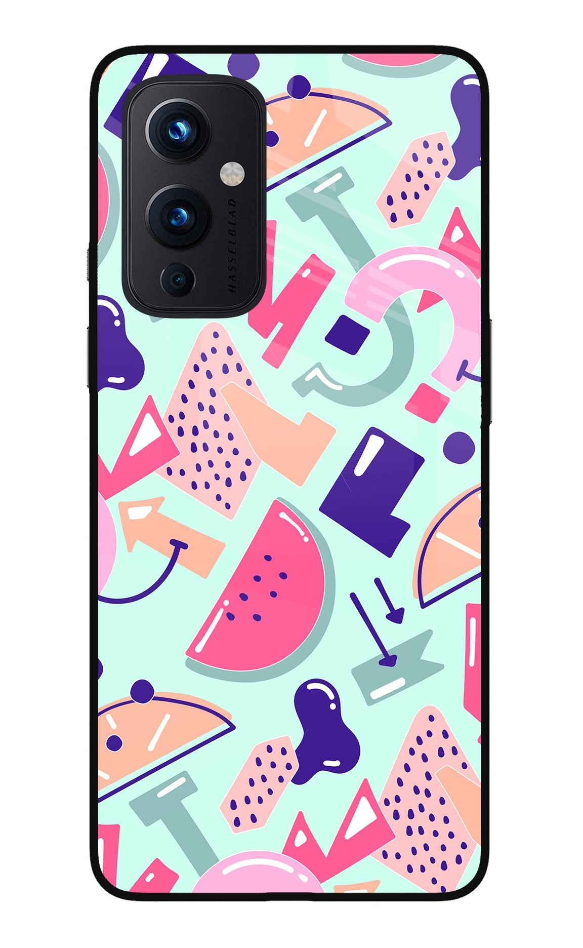 Doodle Pattern Oneplus 9 Glass Case