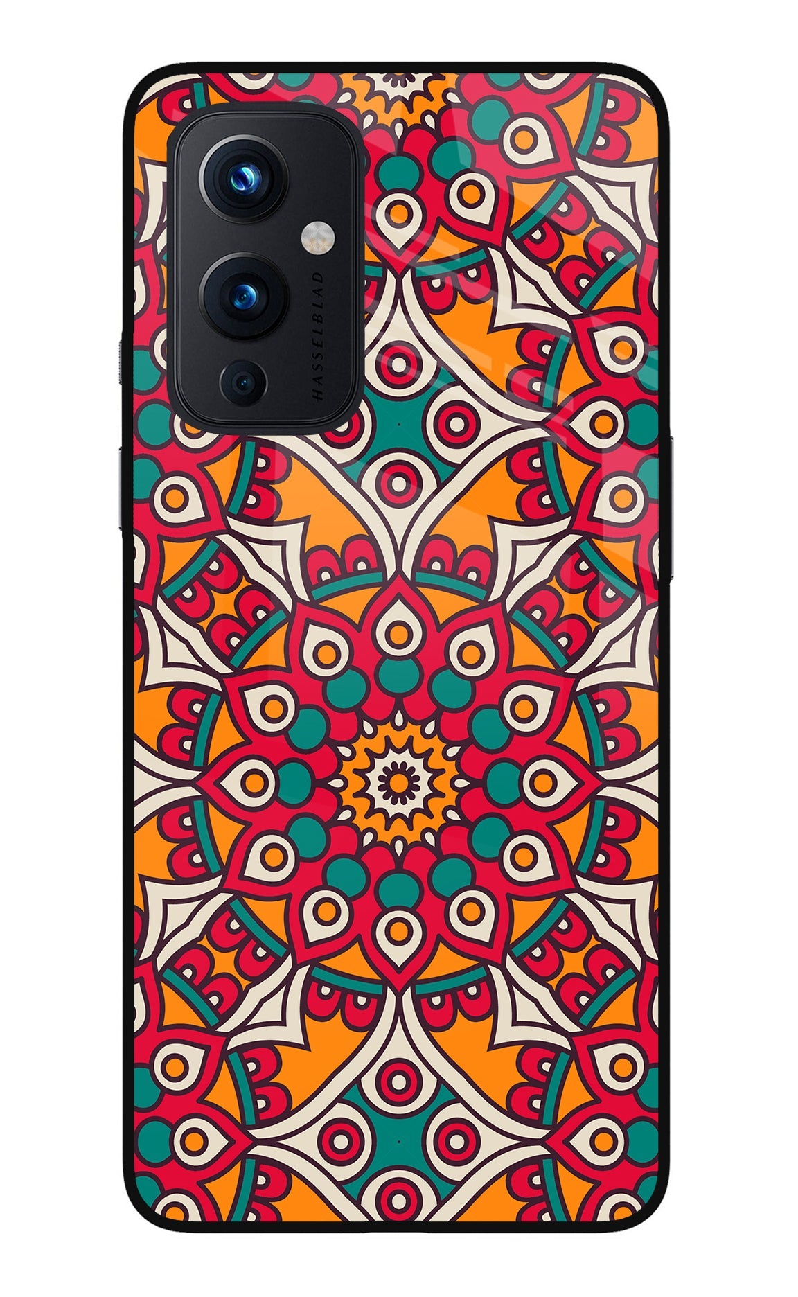 Mandala Art Oneplus 9 Glass Case