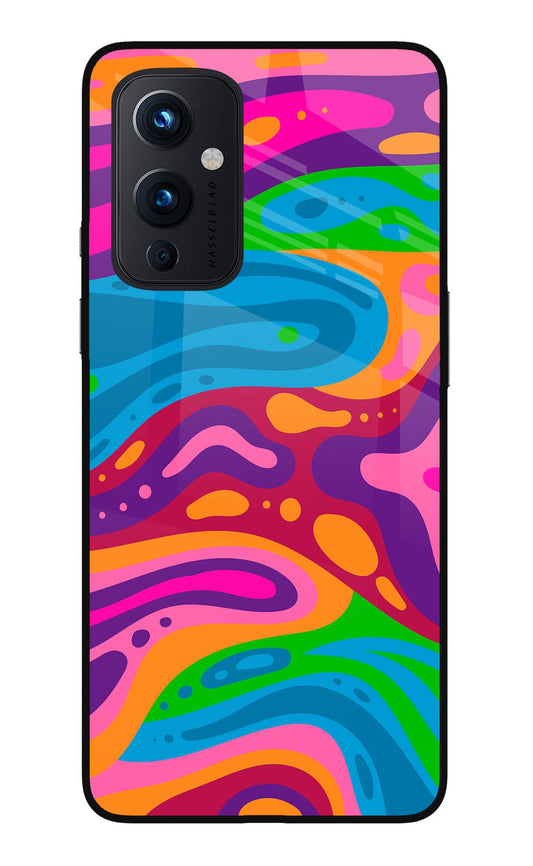 Trippy Pattern Oneplus 9 Glass Case