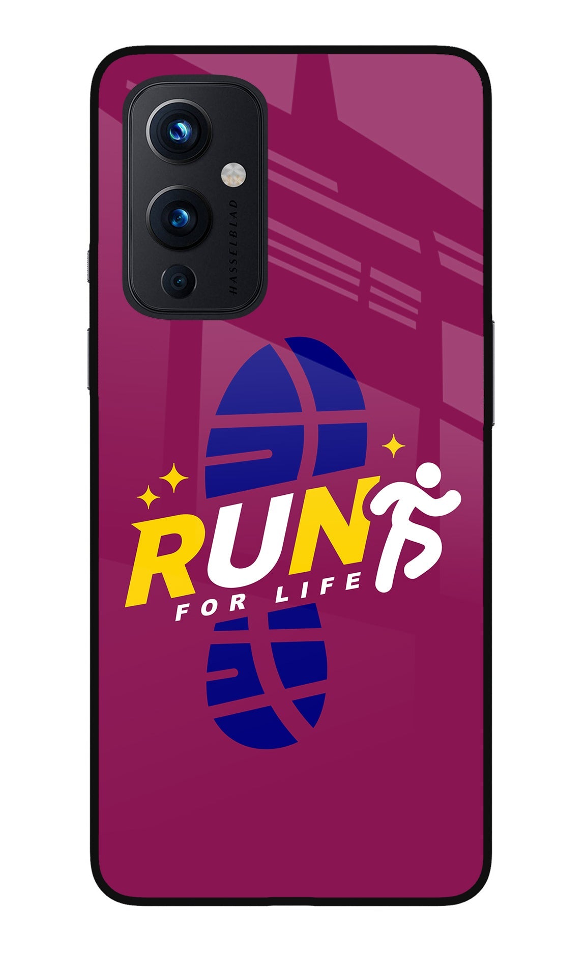 Run for Life Oneplus 9 Glass Case