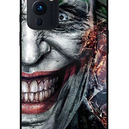 Joker Cam Oneplus 9 Glass Case Back Cover by Casekaro