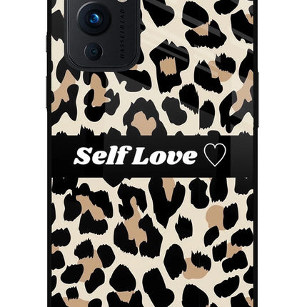 Leopard Print Self Love Oneplus 9 Glass Case