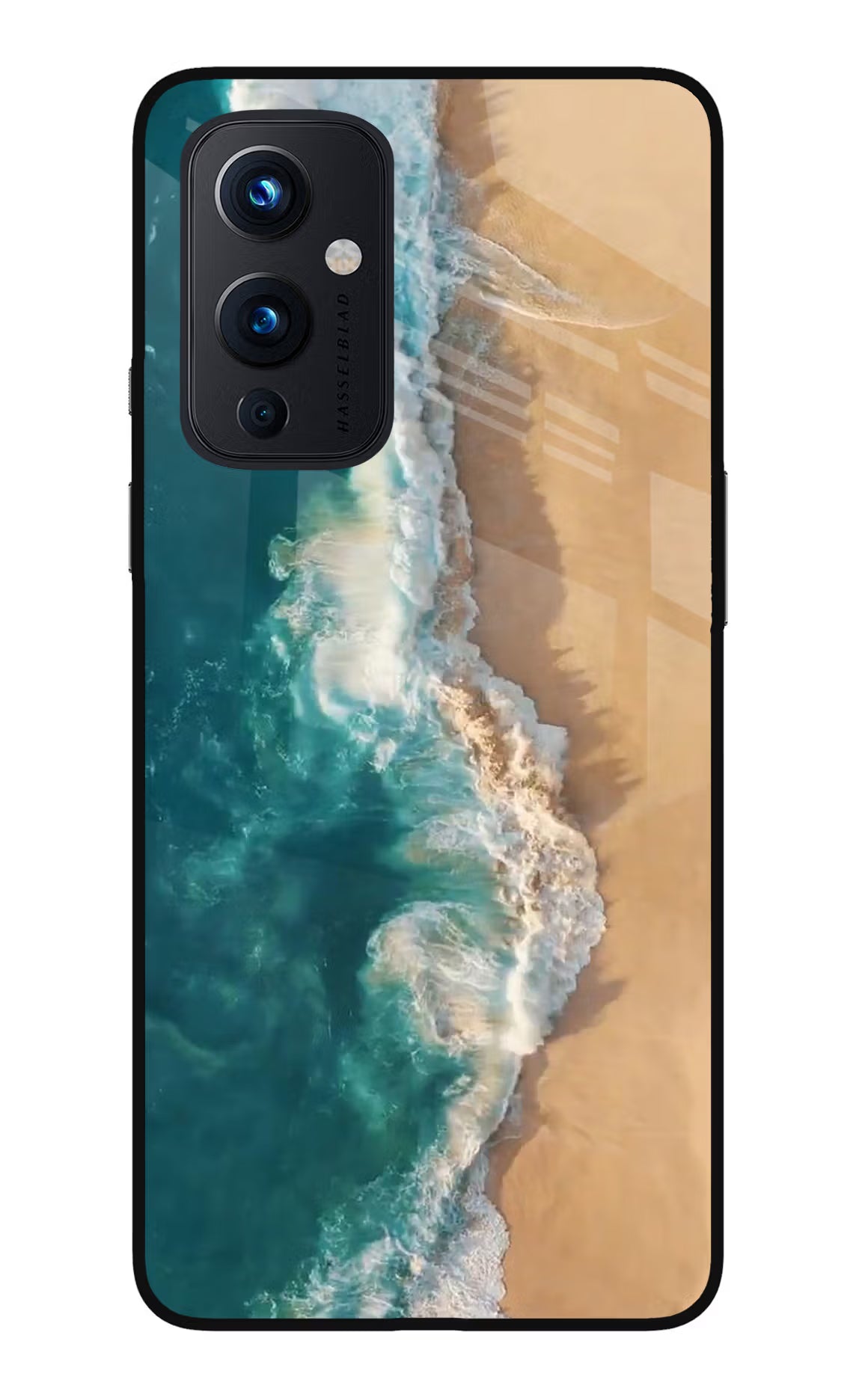Ocean Beach Oneplus 9 Glass Case Back Cover by Casekaro