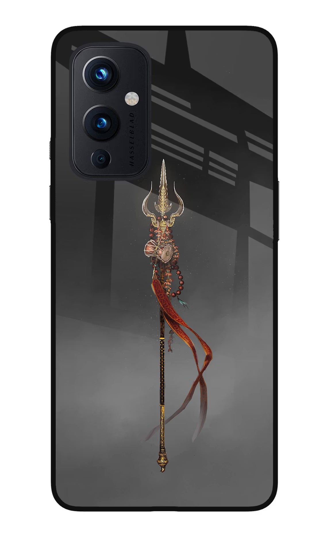 Shiv Trishul Oneplus 9 Glass Case Back Cover by Casekaro