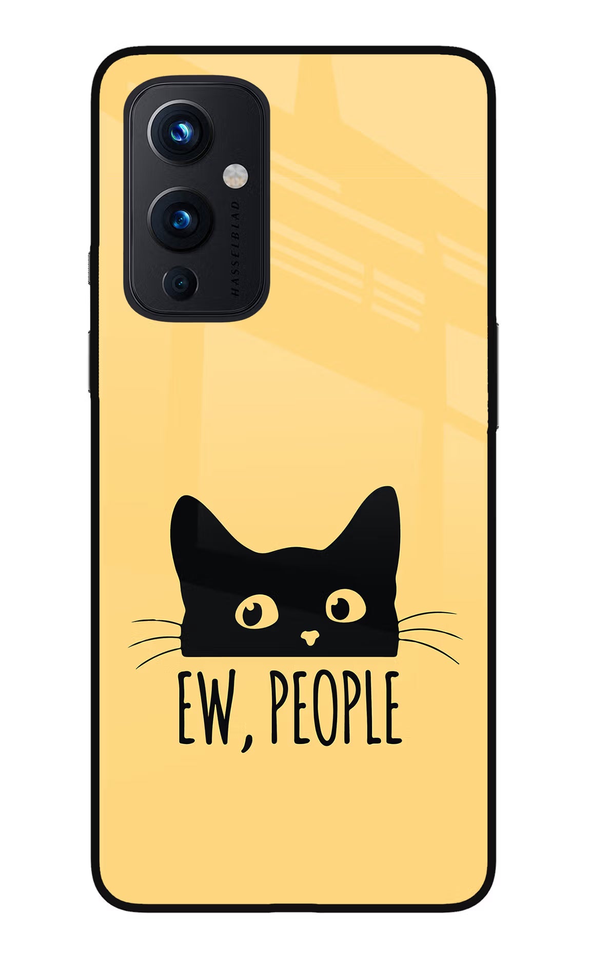 Ew People Catitude Oneplus 9 Glass Case Back Cover by Casekaro