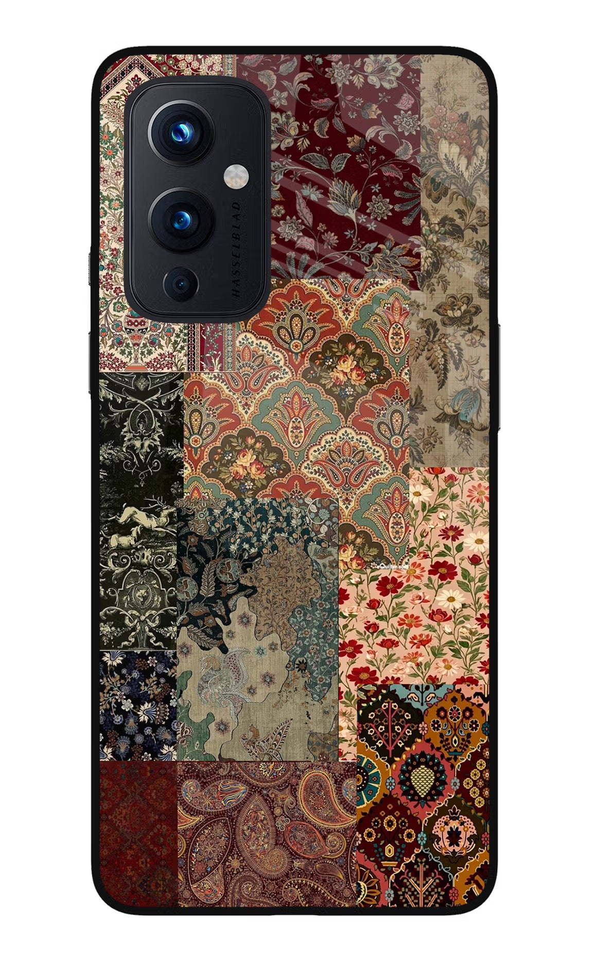 Desi Print Oneplus 9 Glass Case Back Cover by Casekaro