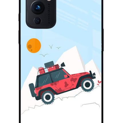Mountain Trail Beast Oneplus 9 Glass Case