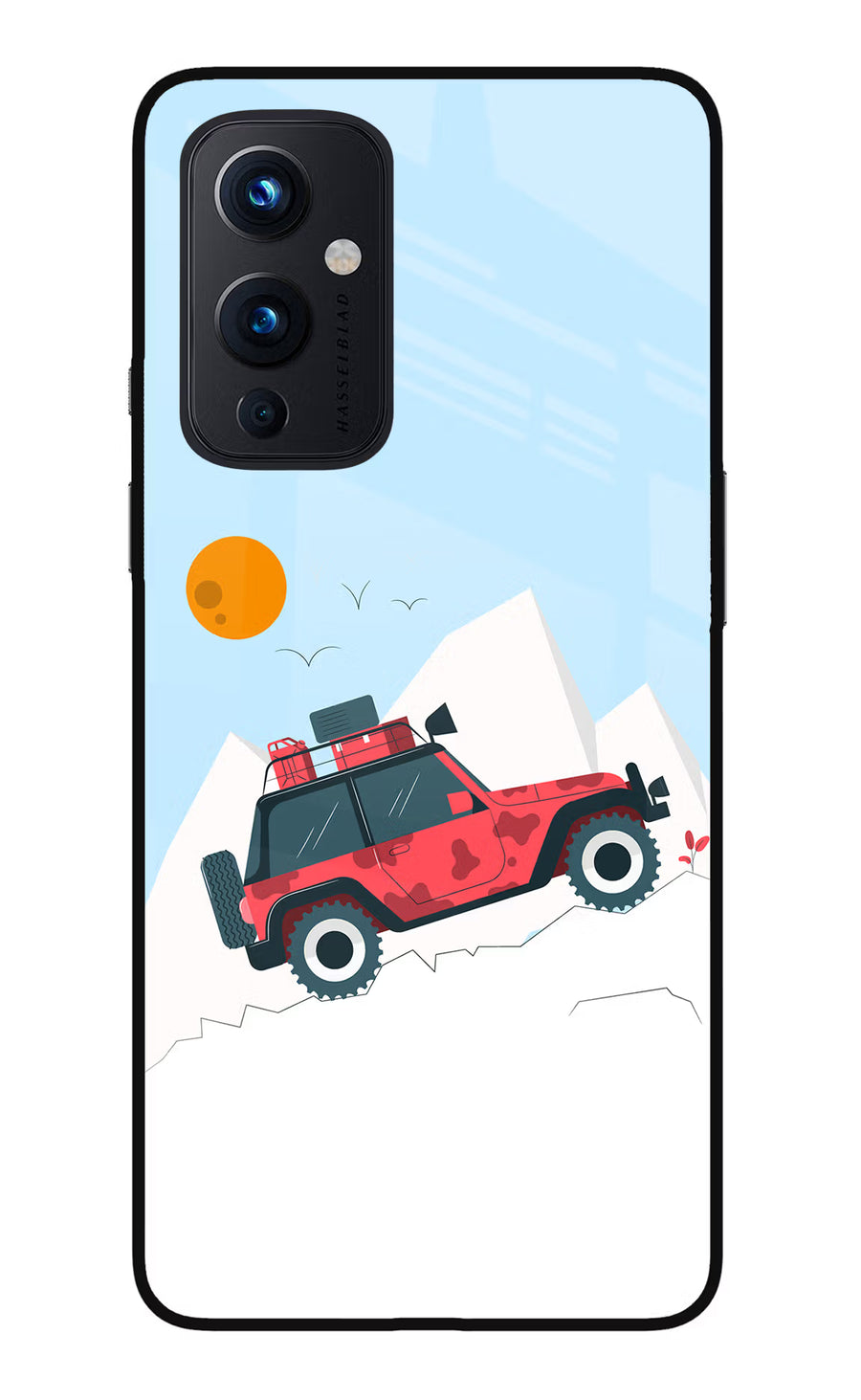 Mountain Trail Beast Oneplus 9 Back Cover, Glass case