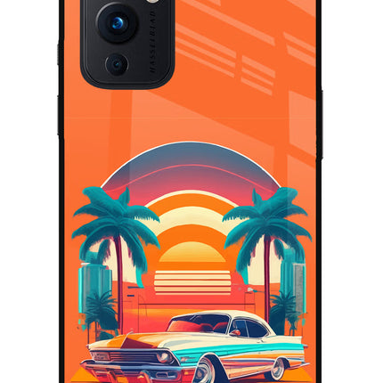 Palm Drive 80s Oneplus 9 Glass Case