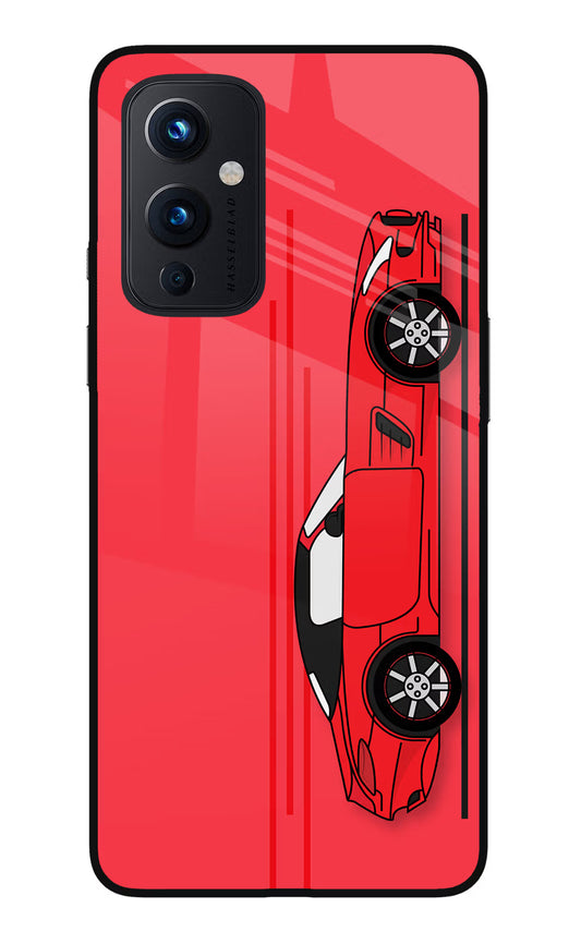 Red Velocity Oneplus 9 Glass Case