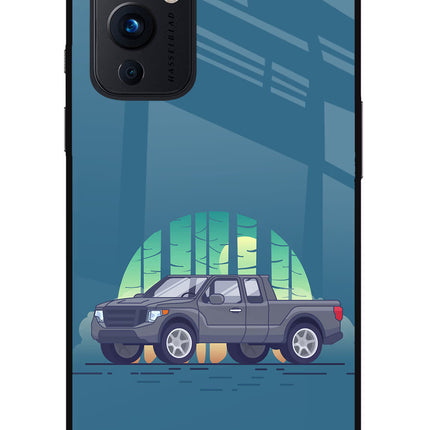Retro Garage Vibe Oneplus 9 Glass Case