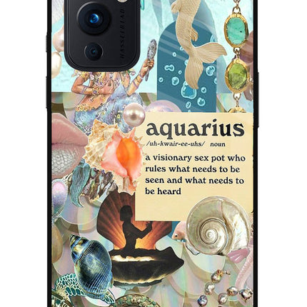 Aquarius Zodiac Oneplus 9 Glass Case