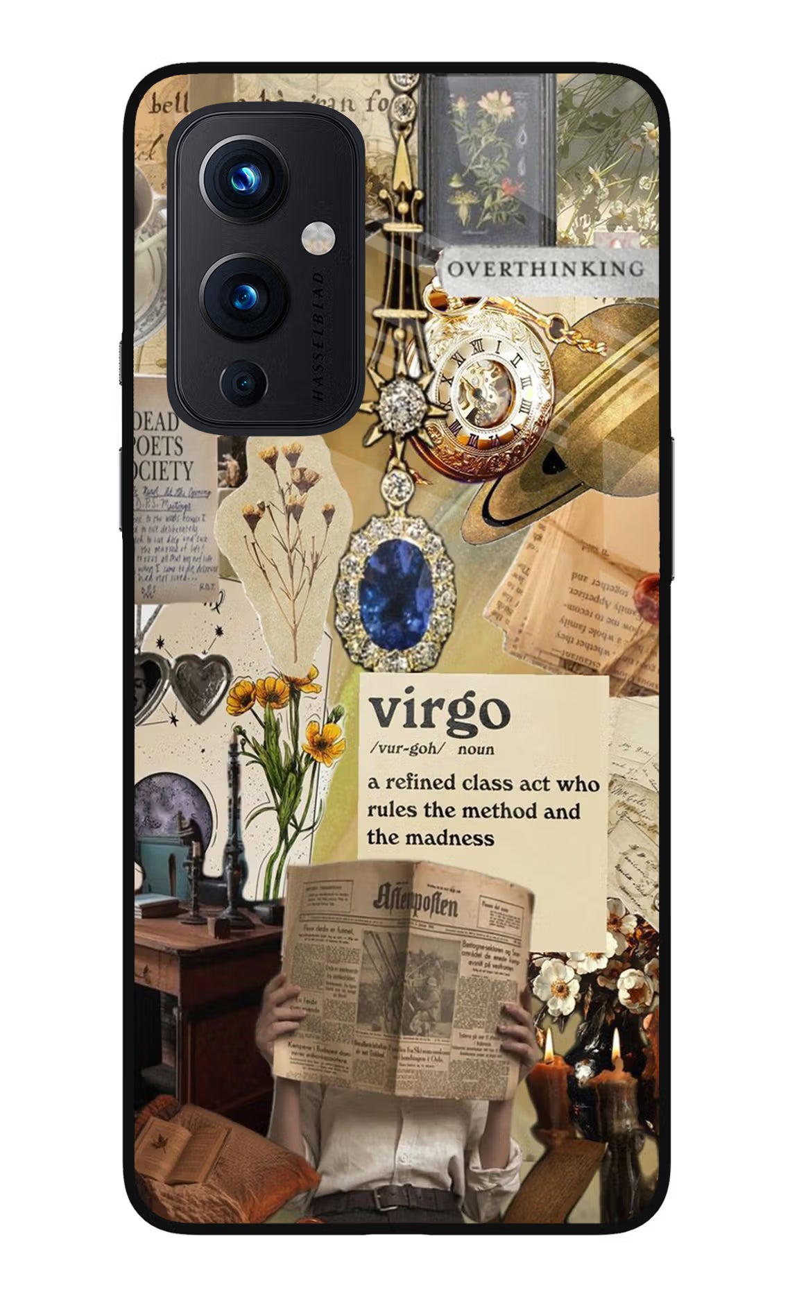 Virgo Zodiac Oneplus 9 Glass Case Back Cover by Casekaro