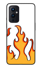 Fired Up – White Oneplus 9 Glass Case