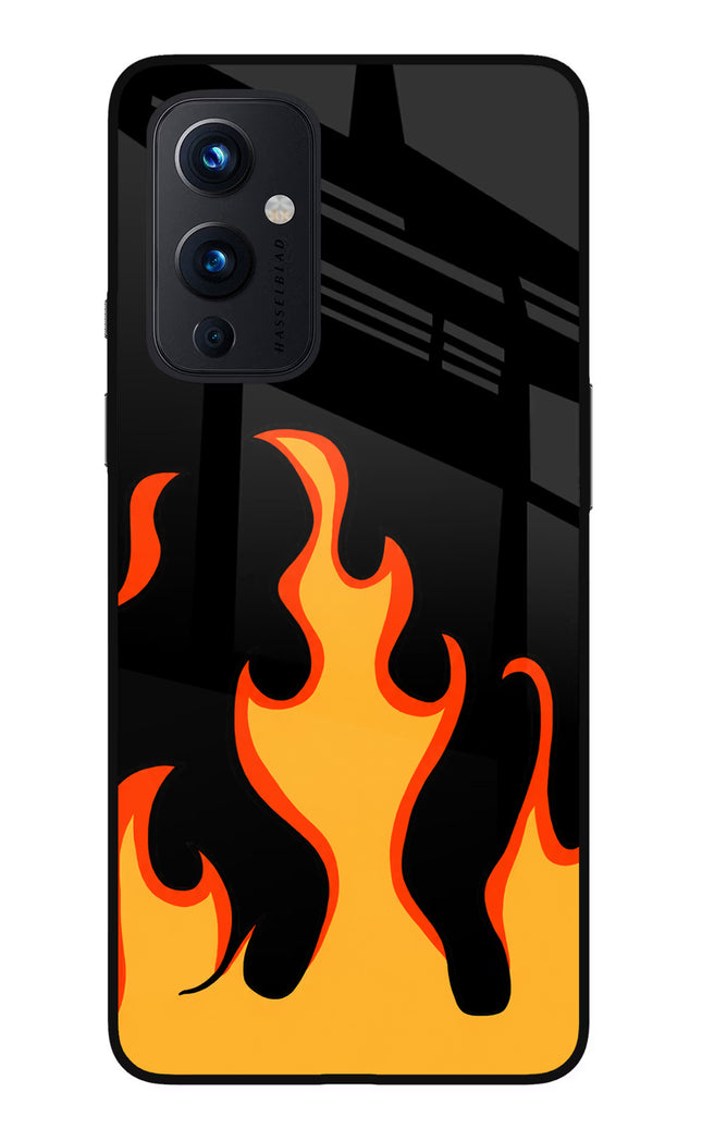 Fired Up – Black Oneplus 9 Glass Case