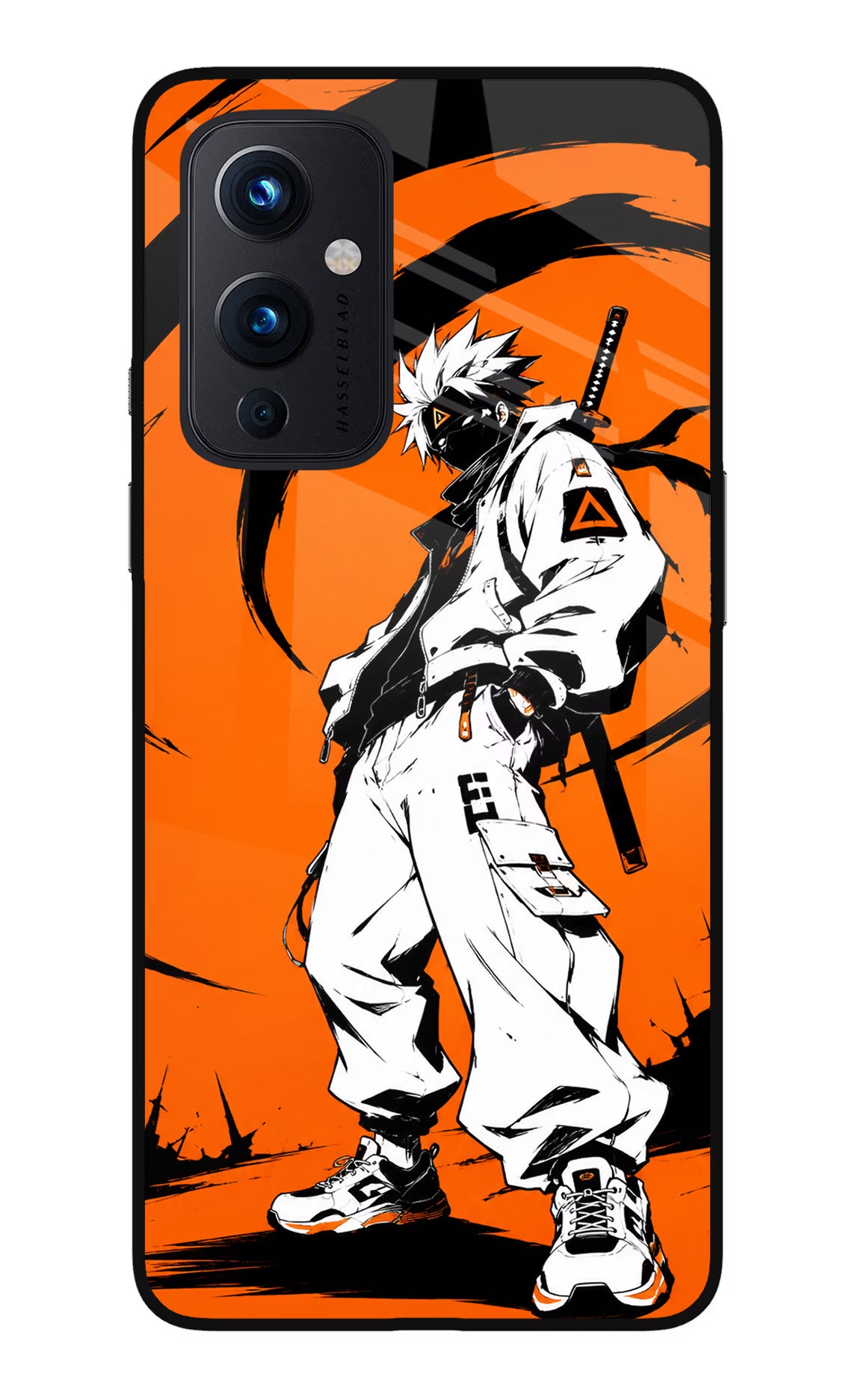 Street Samurai  Oneplus 9 Glass Case Back Cover by Casekaro