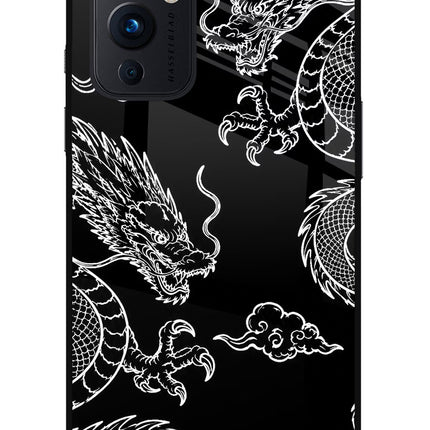 Twin Dragons Oneplus 9 Glass Case