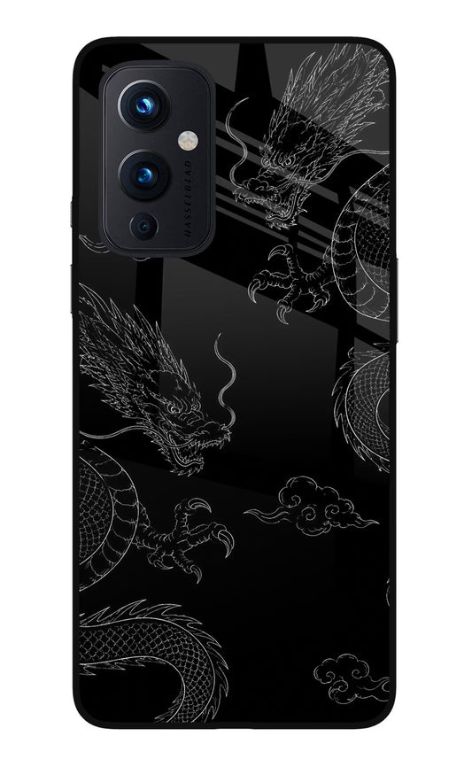 Twin Dragons Oneplus 9 Glass Case