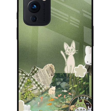 Aesthetic anime Oneplus 9 Glass Case